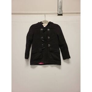 Total Girl Black Toggle Coat Girls Size 14 Hooded Winter Outerwear Jacket